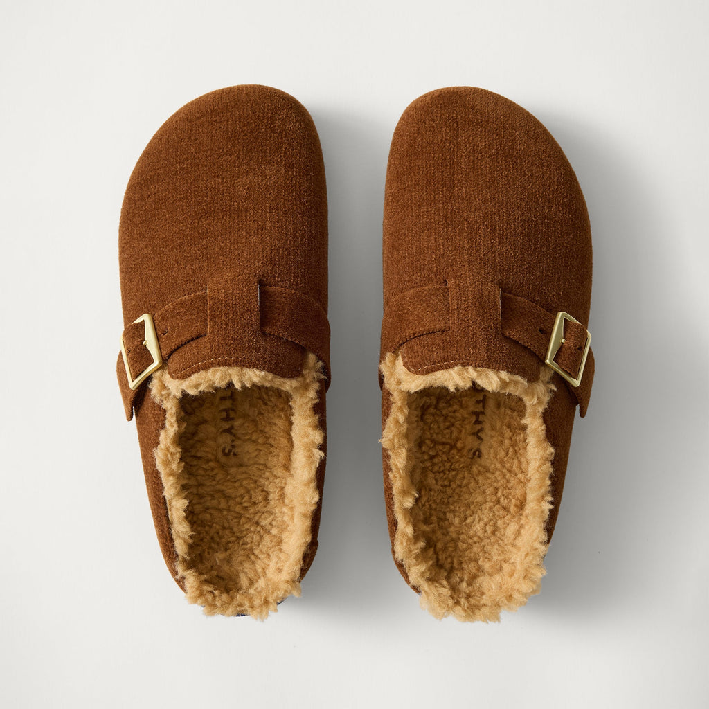 The Teddy Buckle Clog - ReVelvet™ Russet