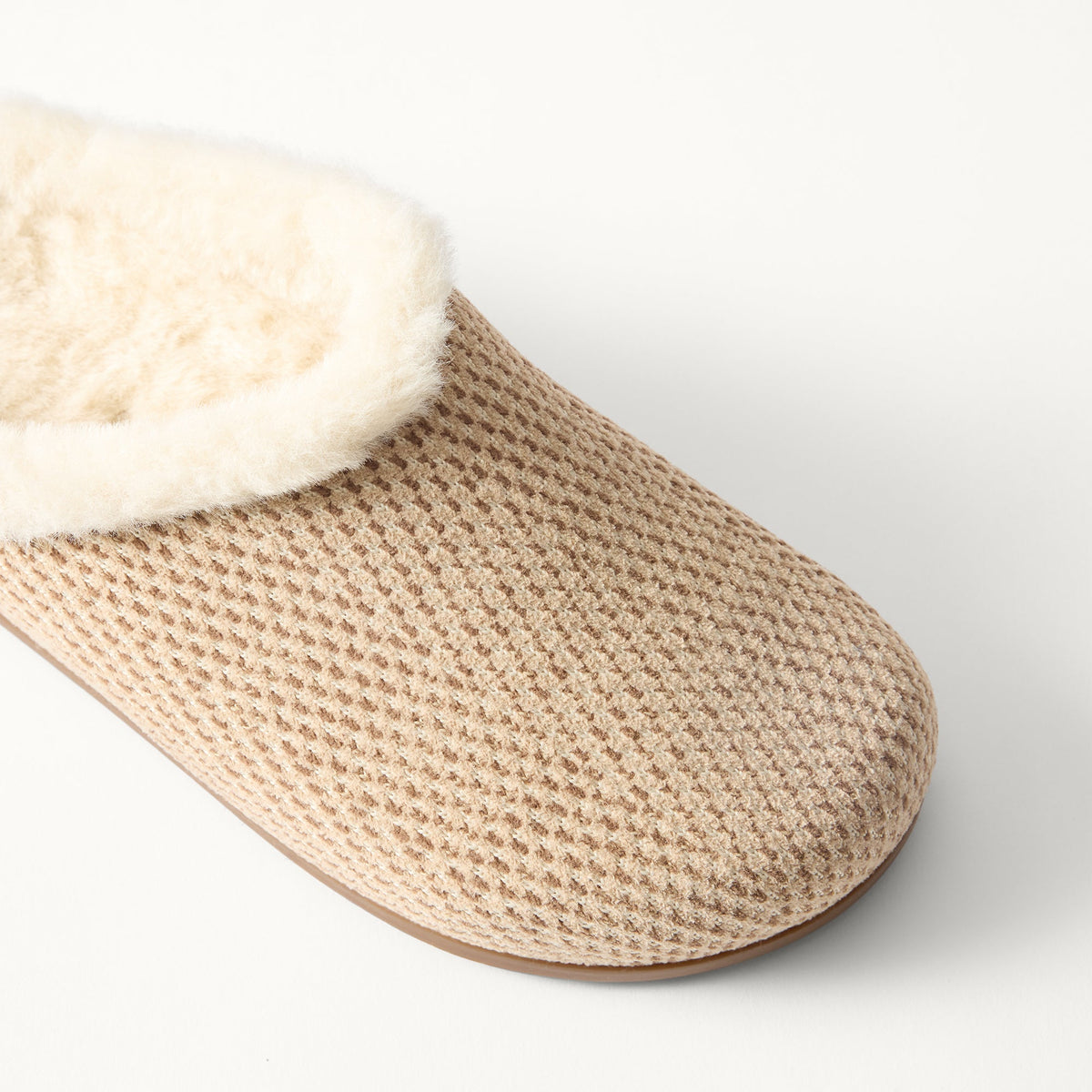 The Après Clog - ReVelvet™ Cream Herringbone